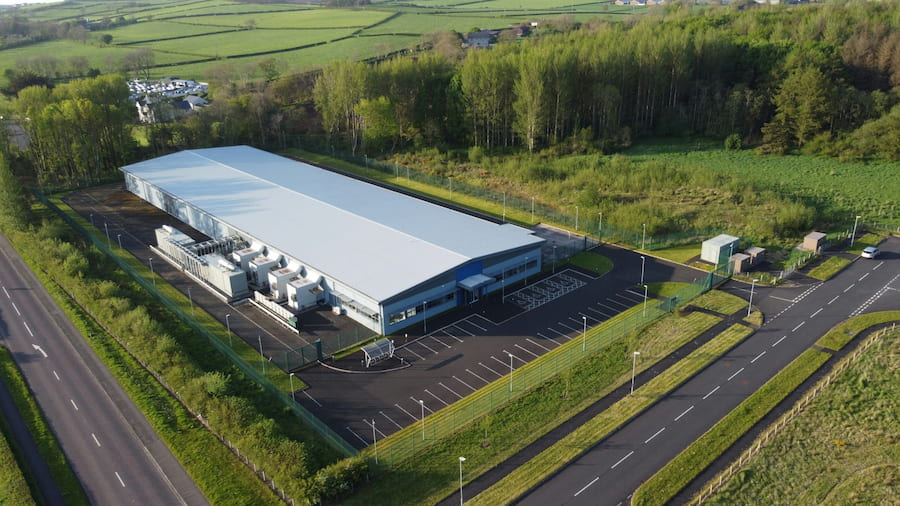Aerial view of datacenter facility